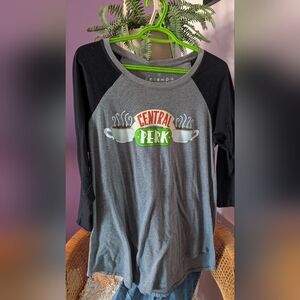 Torrid Black and Gray Central Perk Long Sleeve Tee